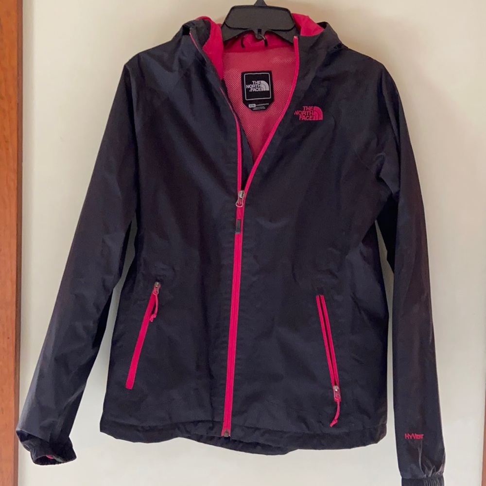 The North Face -black / pink Rain Jacket Size Medium